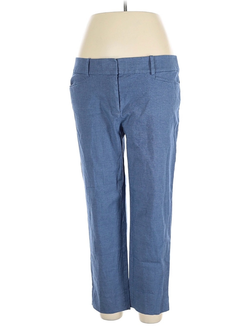 LOFT Cropped Straight-Leg Pants in Denim Blue